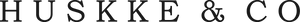 Huskke & Co logo. Black on transparent background.