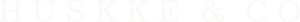 Huskke & Co logo. White on transparent background